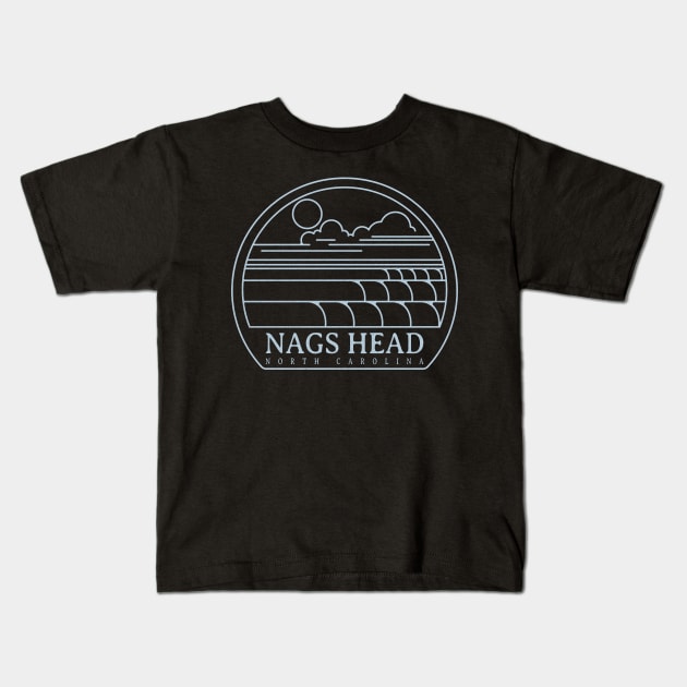 Nags Head, NC Summertime Vacationing Kids T-Shirt by Contentarama